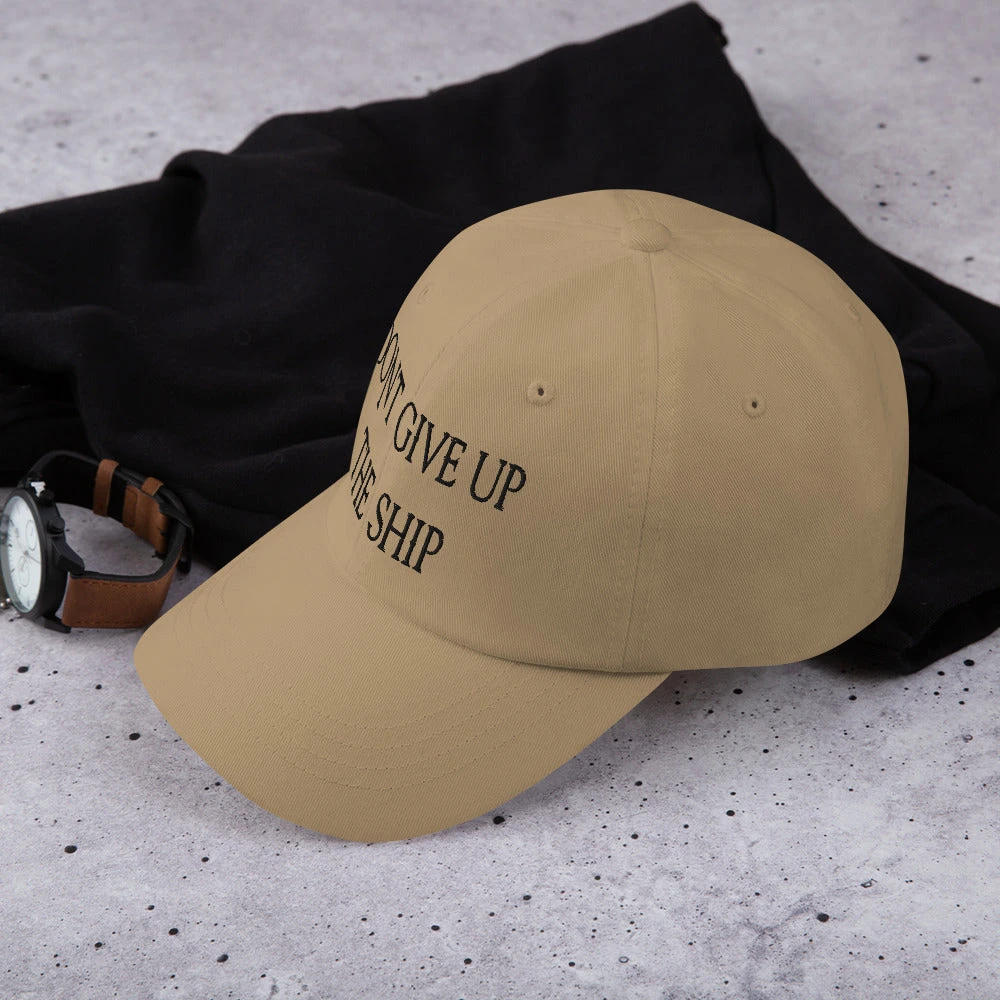 Dad Hat - Dont Give Up The Ship (Black Embroidered) - Image 13