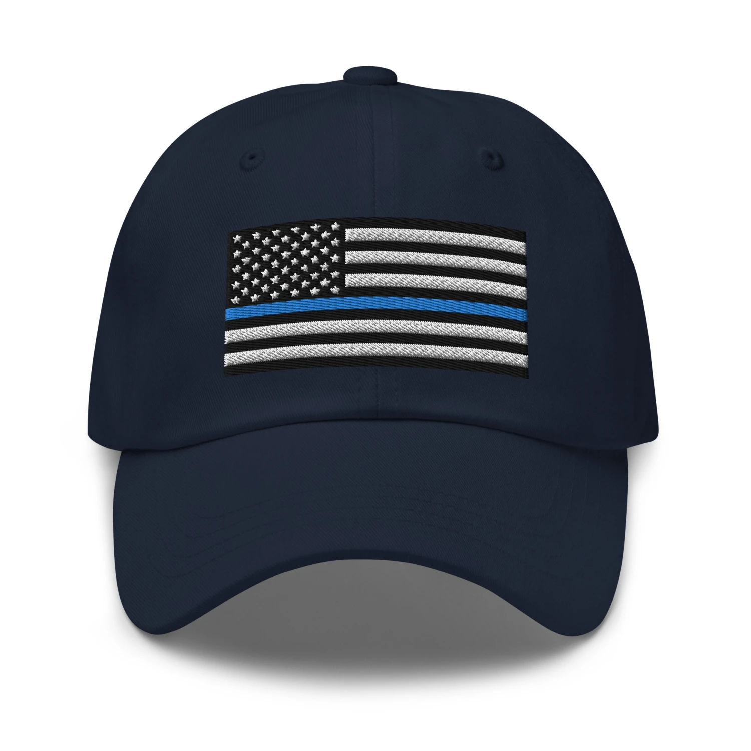 Dad Hat - Thin Blue Line Flag (Embroidered Flag) - Image 16