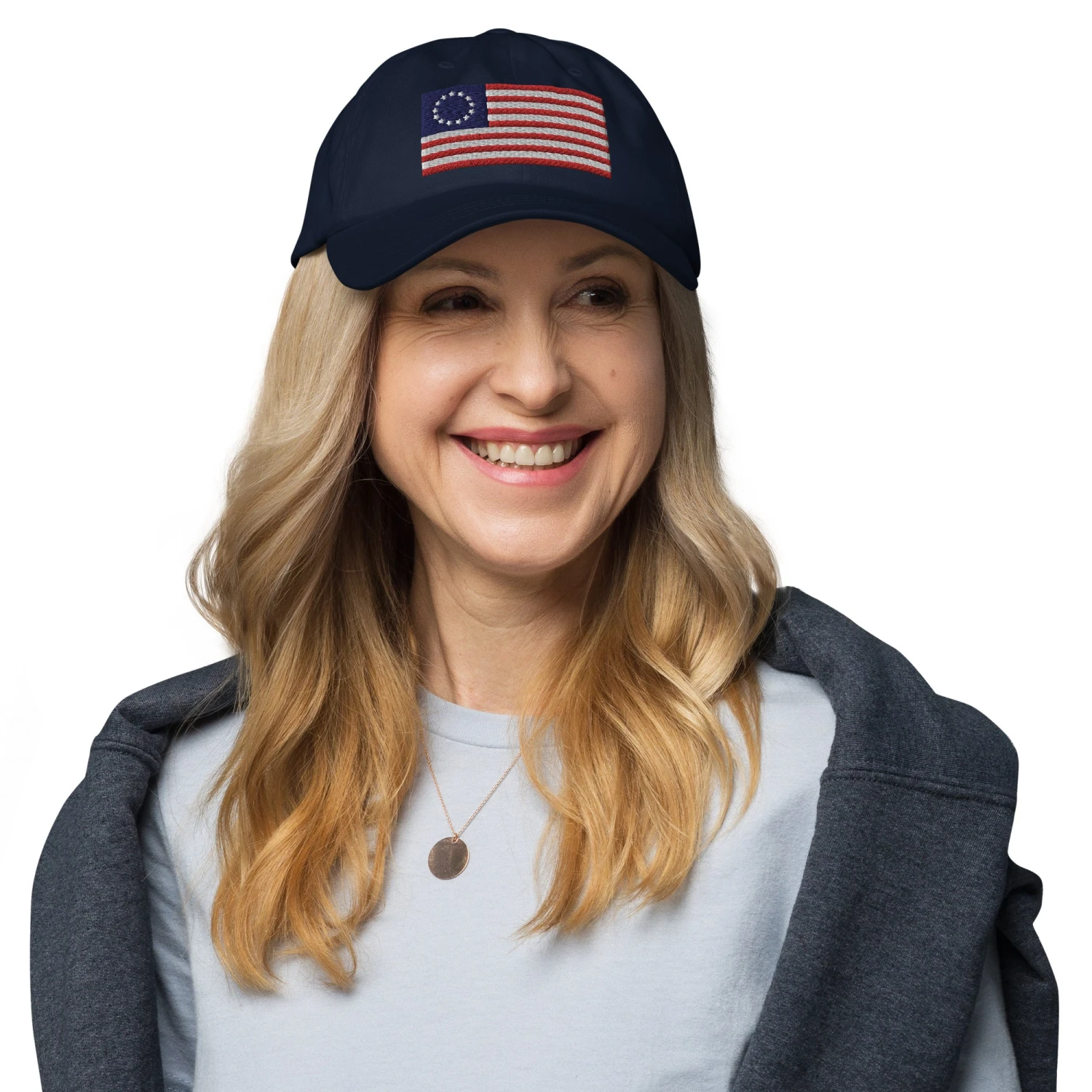 Dad Hat - Betsy Ross Flag (Embroidered Flag) - Image 9