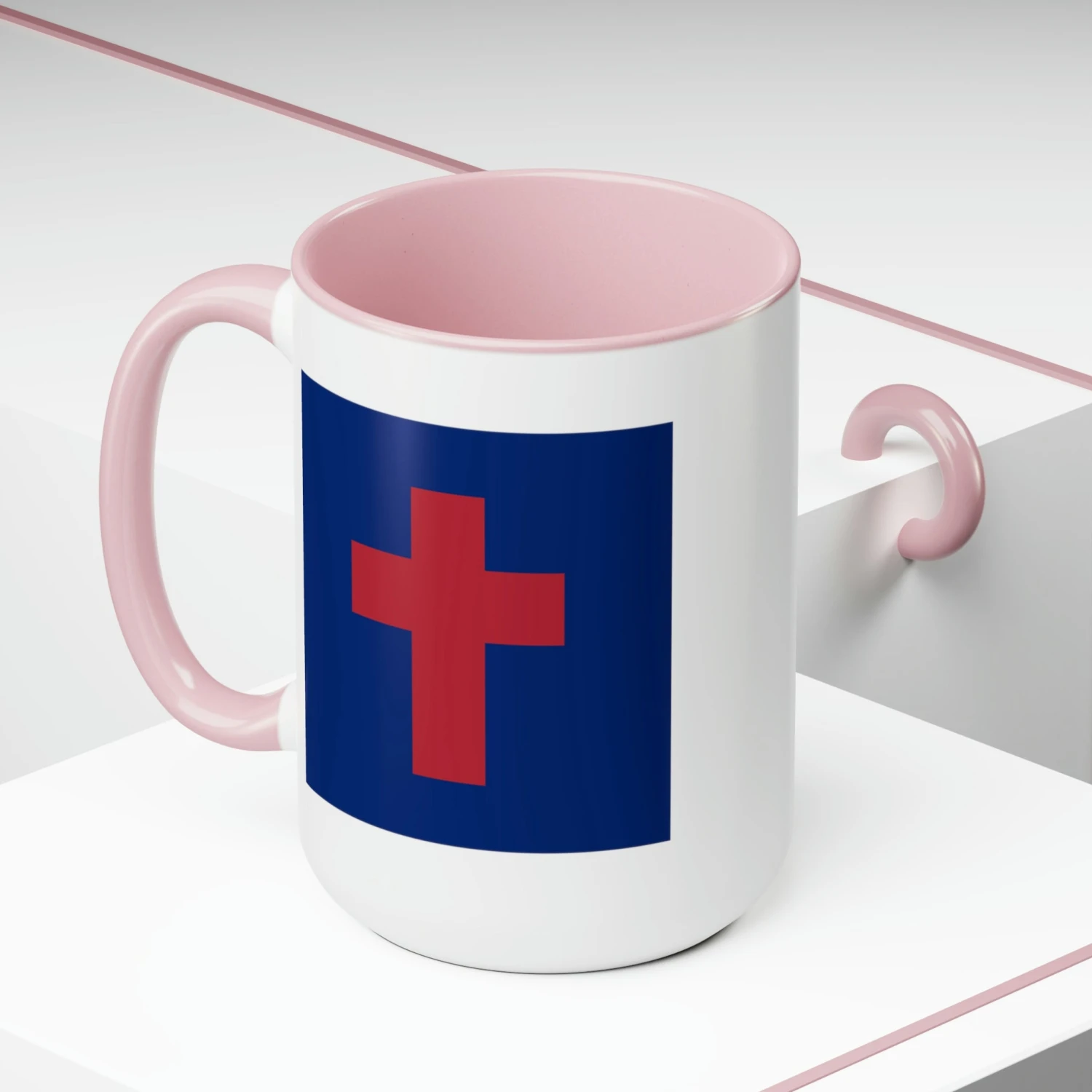 Two-Tone Christian Flag Coffee Mugs, 15oz - Image 20
