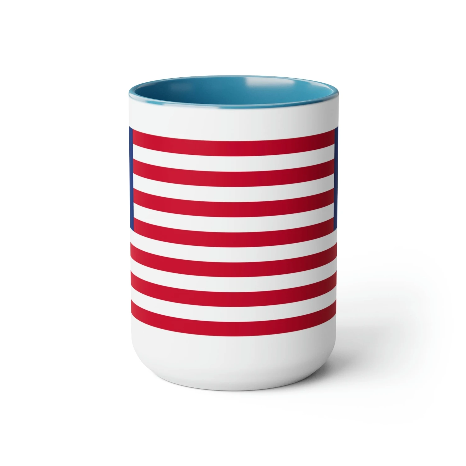 Two-Tone Betsy Ross Flag Coffee Mugs, 15oz - Image 7