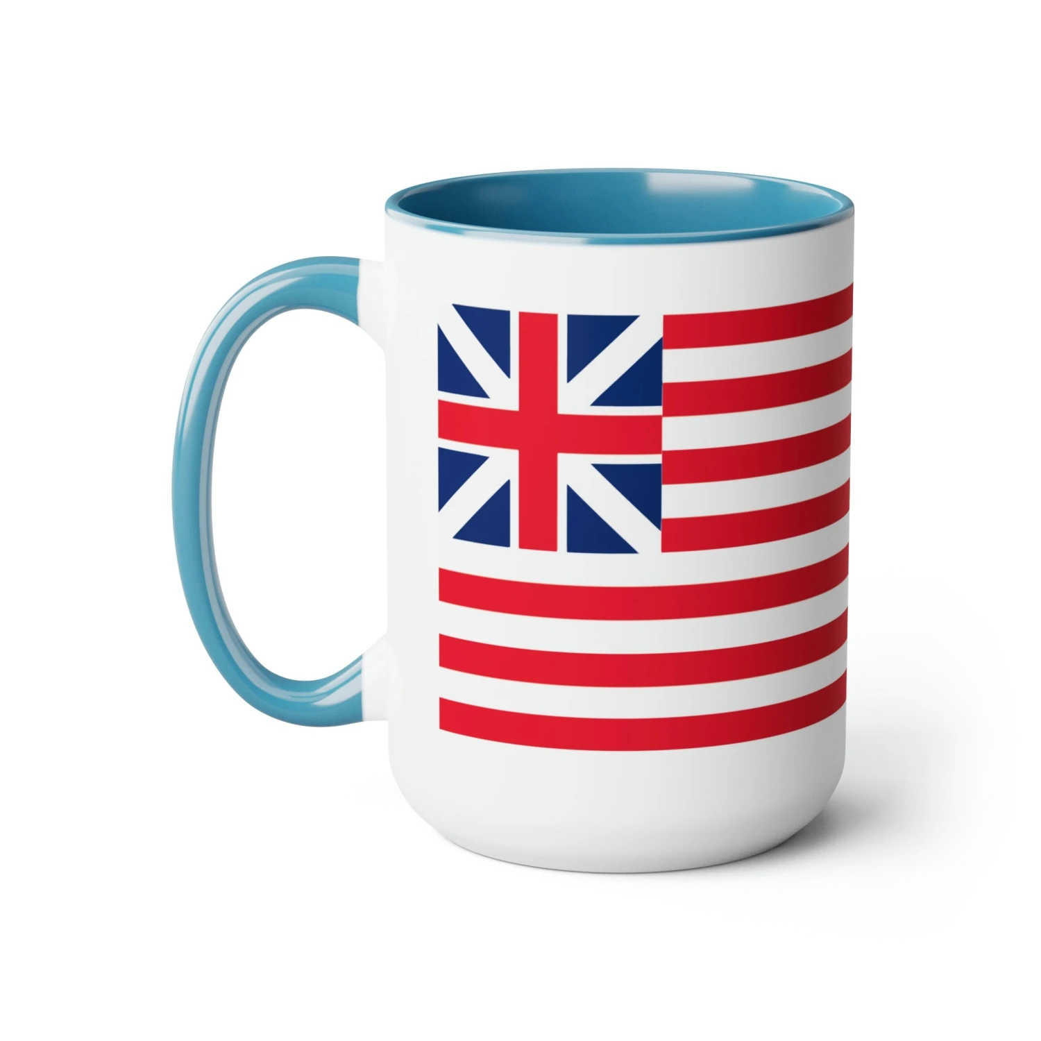 Two-Tone Grand Union Flag Coffee Mugs, 15oz - Image 6