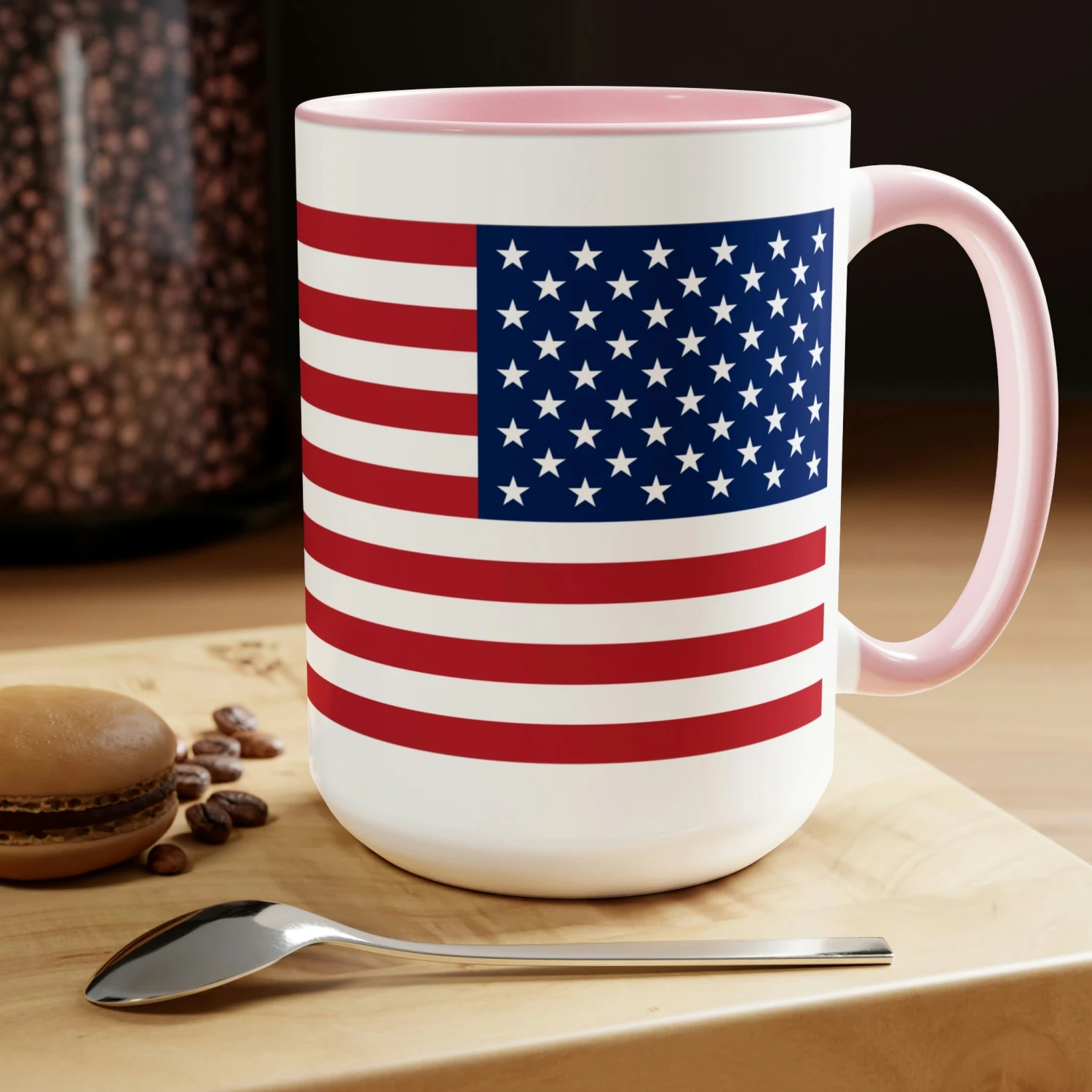 Two-Tone American Flag Coffee Mugs, 15oz - Image 19