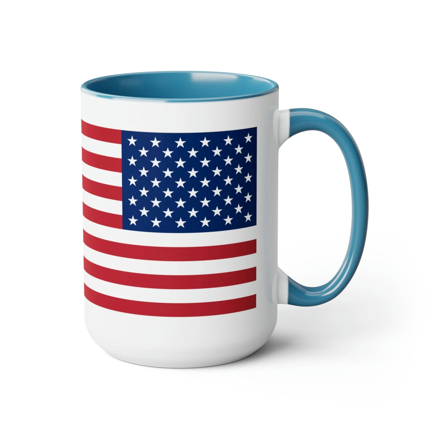 Two-Tone American Flag Coffee Mugs, 15oz - Image 8