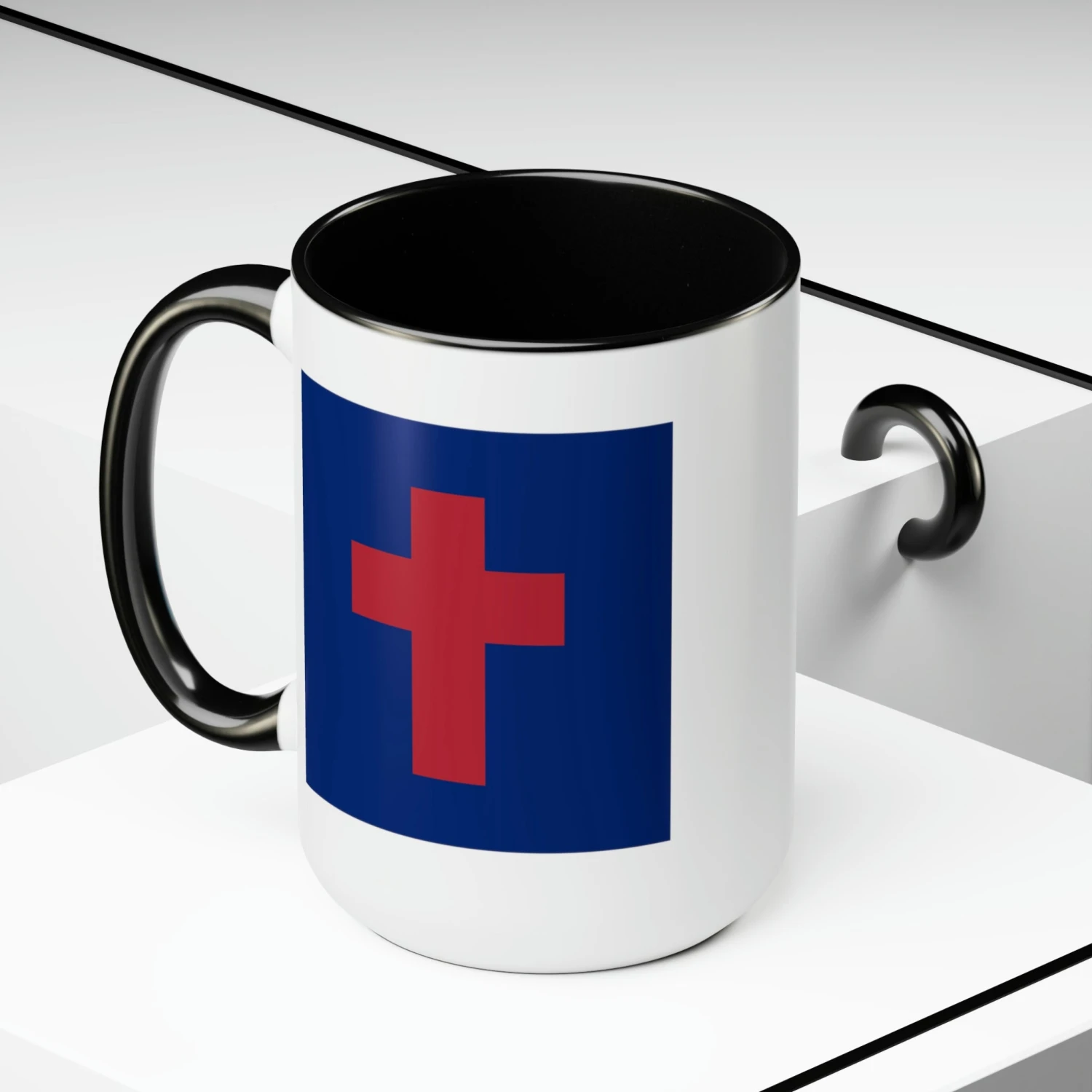 Two-Tone Christian Flag Coffee Mugs, 15oz - Image 10