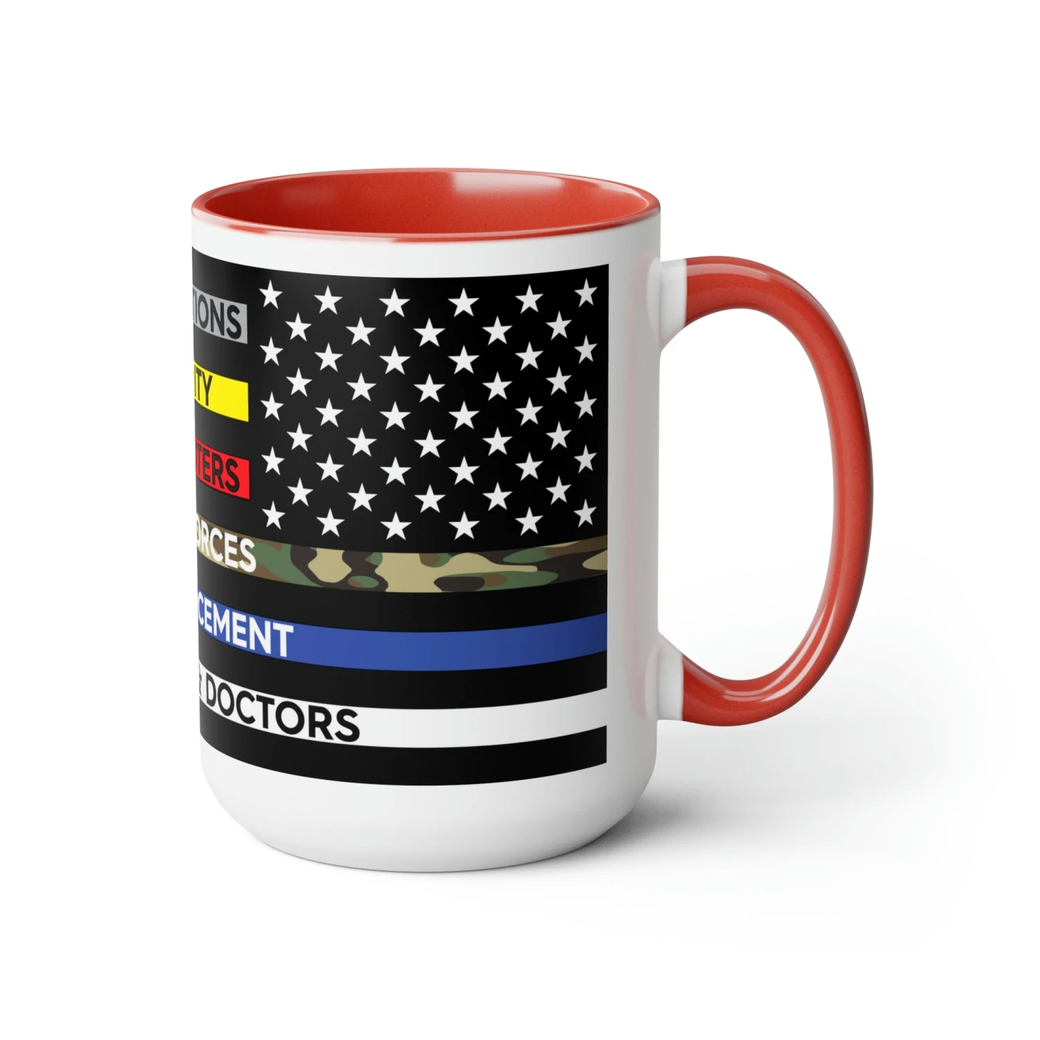 Thin Line USA Flag™ Coffee Mugs, 15oz - Image 18
