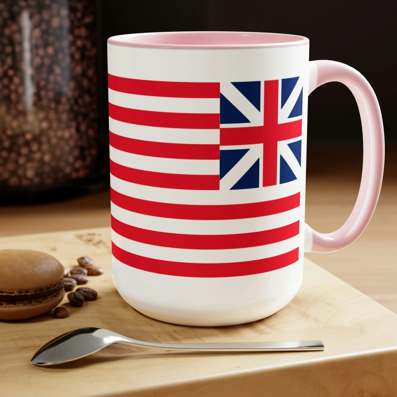 Two-Tone Grand Union Flag Coffee Mugs, 15oz - Image 19
