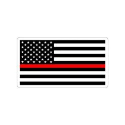 Thin Red Line Flag Decal (indoor And Outdoor Use)