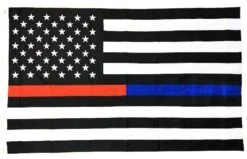 Heavyweight Red And Blue Line US Flag