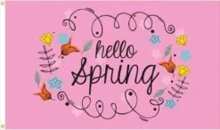 Hello Spring Flag - 3 Ft X 5 Ft