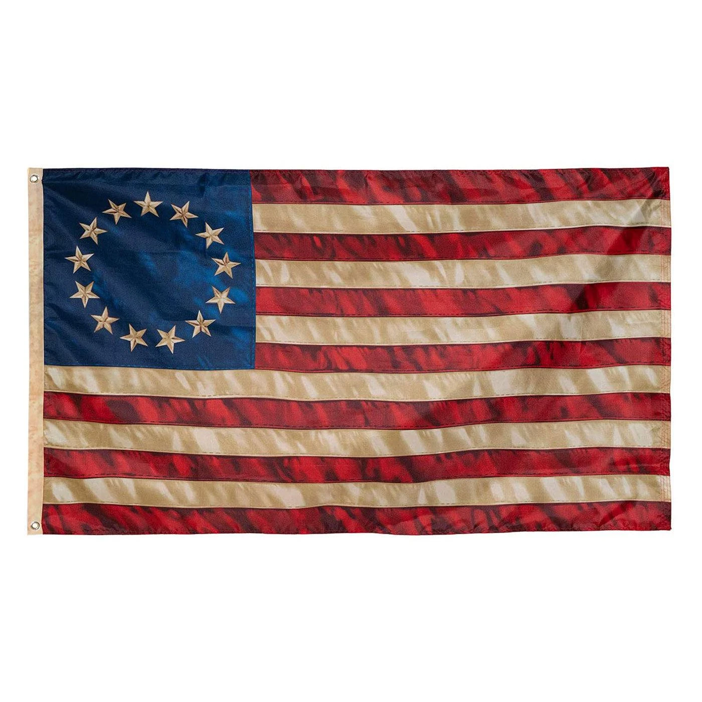 Heritage Betsy Ross Flag (3x5 Foot) Embroidered Stars & Sewn Stripes