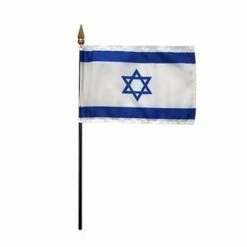 Handheld Israel Flags - 4 In X 6 In - Pack Of 12