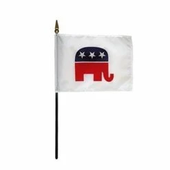 Handheld Republican Flag - 4 In X 6 In