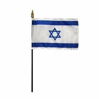 Handheld Israel Flags - 8 In X 12 In