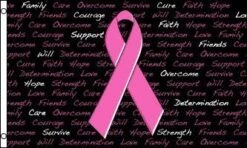 Breast Cancer Inscriptions Flag