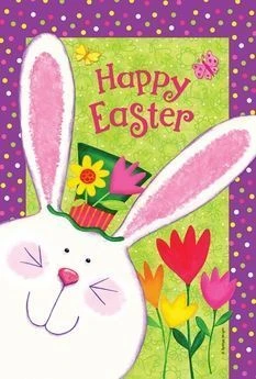 Happy Easter Bunny Garden Flag