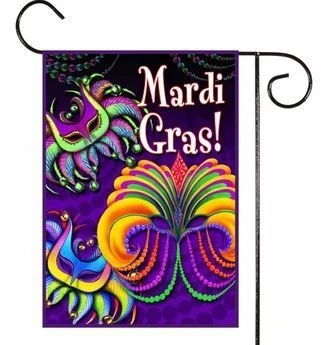 Happy Mardi Gras Garden Flag - Image 3