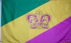 Mardi Gras Comedy And Tragedy Flag