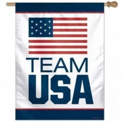 Team USA Vertical Flag - White