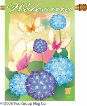 Welcome Butterflies Indoor/Outdoor Flag