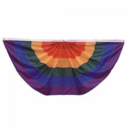 Pleated Nylon Rainbow Fan
