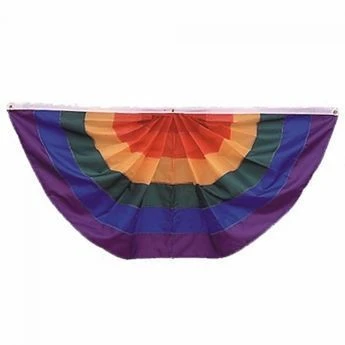 Pleated Nylon Rainbow Fan