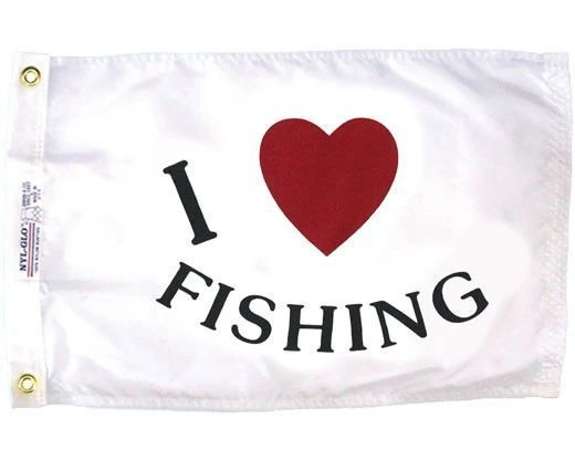 I Love Fishing Flag