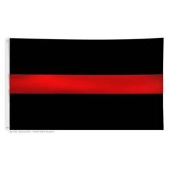 Lightweight Poly Thin Red Line Flag