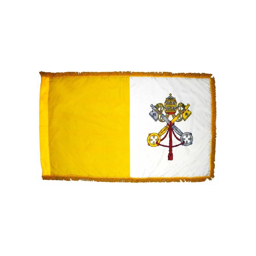 Indoor/Parade Nylon Fringed Papal Flags