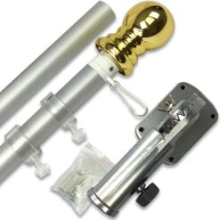PATRIOT™ Flag Pole And FREEDOM™ Bracket Kit - Brushed Aluminum (6ft, 1-inch Diameter)