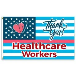 Thank You Healthcare Workers Premium Flag