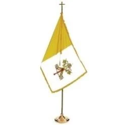 Deluxe Indoor Papal Flag Set