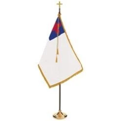 Deluxe Christian Flag Set - 8 Ft
