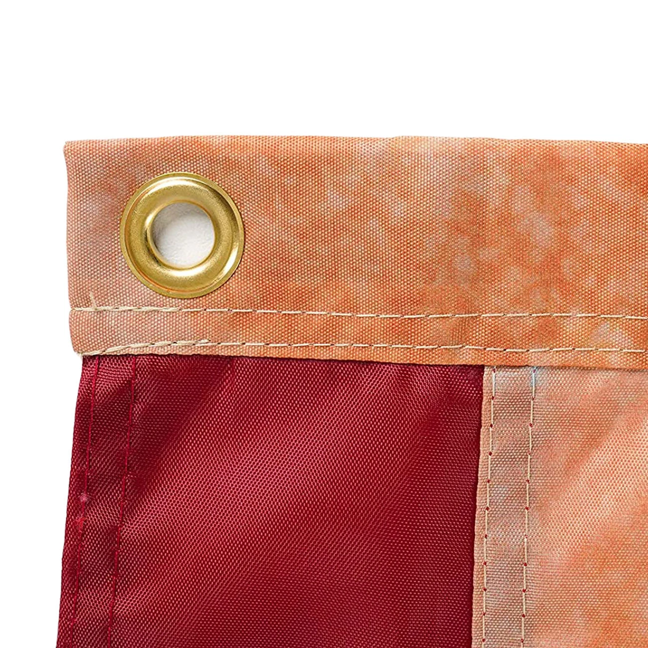 Tea Stained American Flag (3x5 Foot) Embroidered Stars & Sewn Stripes - Image 6