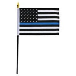 Thin Blue Line US Stick Flag