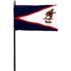 American Samoa Stick Flags - 4 In X 6 In - Pack Of 12